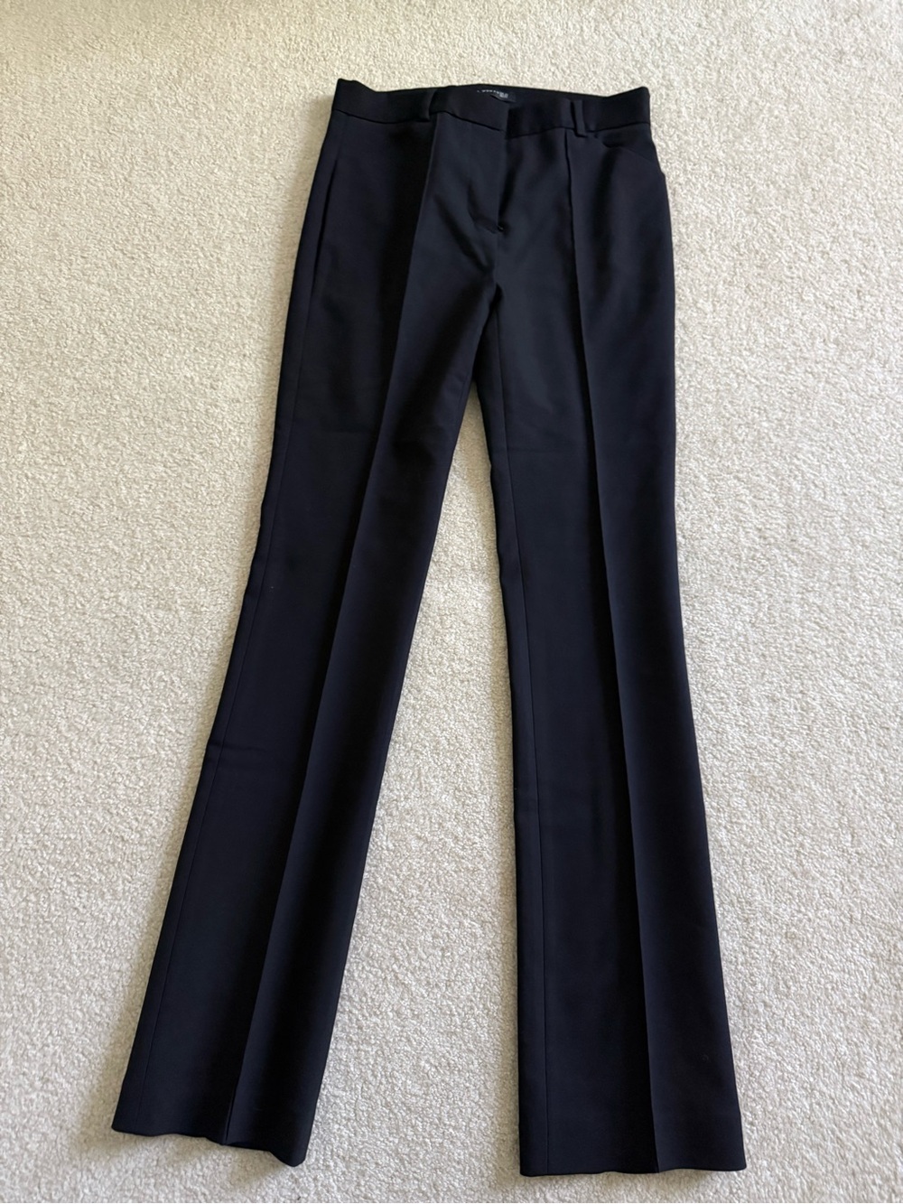 Zara Black Tailored High-Rise Straight-Leg Trousers